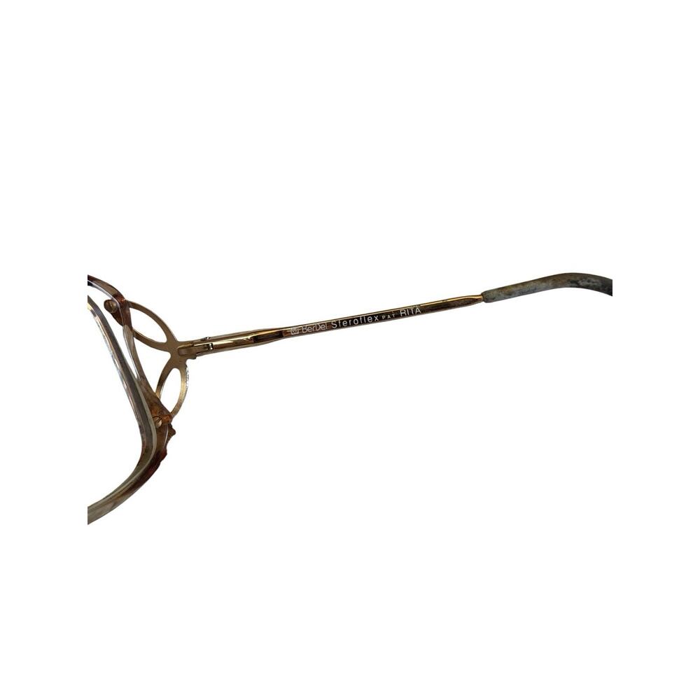 BerDel Sferoflex Rita Eyeglasses Butterfly 130 Frames Brown Cognac Italy - Picture 8 of 8